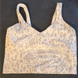 Lululemon White Gray Align Tank Size 8